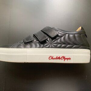Charlotte Olympia Black Leather Sneakers, size 39